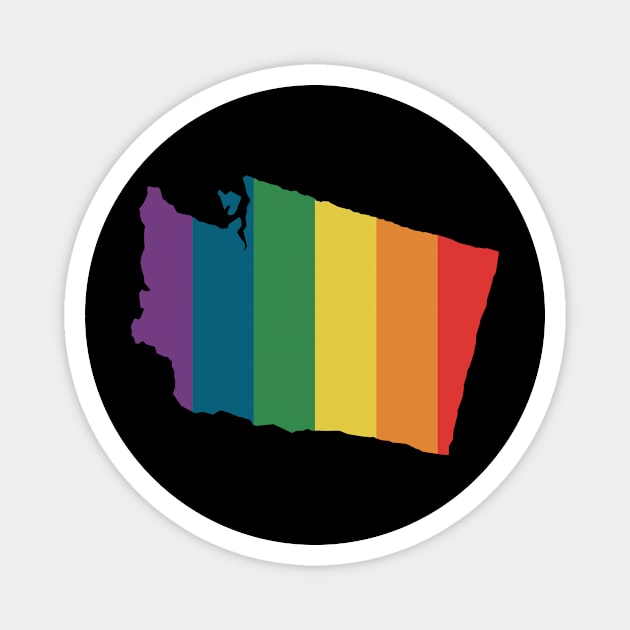 Washington State Rainbow Magnet by n23tees